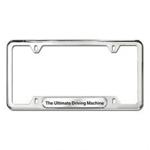 Bmw &#034;the ultimate driving machine&#034; license plate frame kit - genuine bmw item