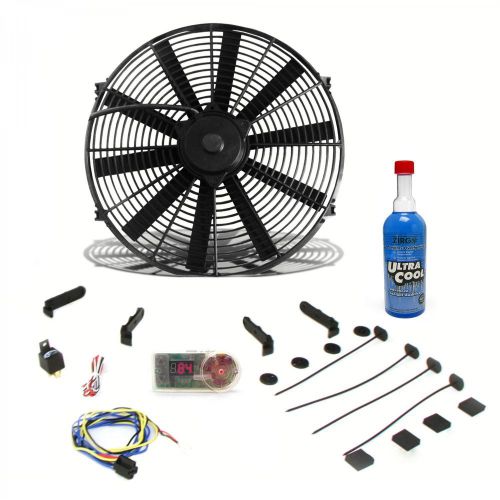 Zirgo super cool pack 2803 fcfm 16&#034; fan, fixed temp switch, harness, and
