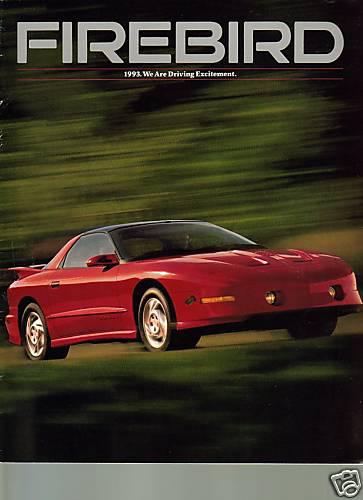 1993 original pontiac firebird dealer brochure magazine book classic cars