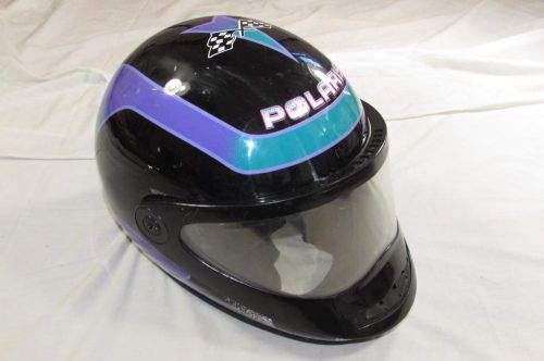Vtg 80s polaris indy by bell snowmobile helmet sz s/m snow machine usa made