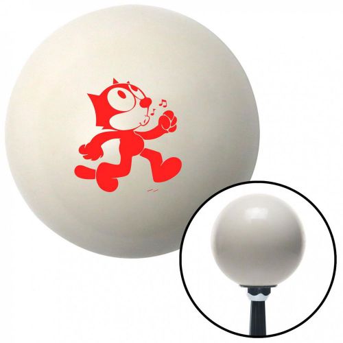 Red felix the cat whistling ivory shift knob with 16mm x 1.5 insertmetric