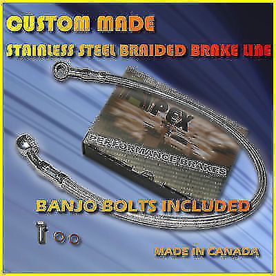Yamaha v star custom stainless steel brake line hose