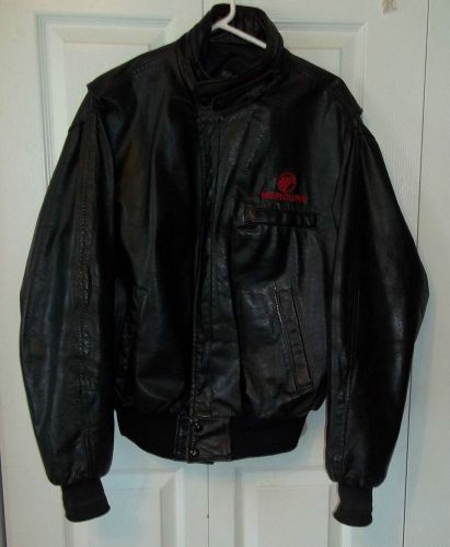 Vintage black leather bomber jacket mercury logo by astro made in canada 46