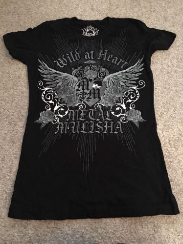 Women&#039;s metal mulisha t-shirt size large black