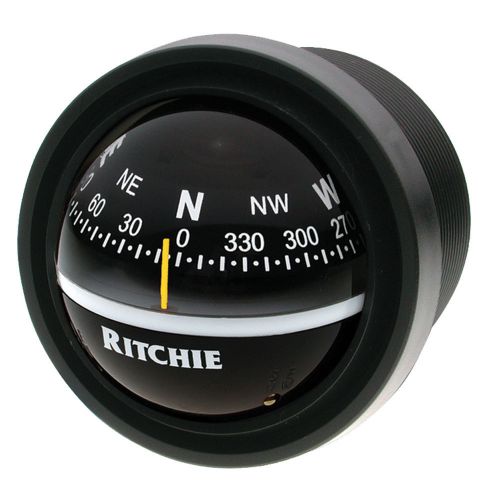 Ritchie v-57.2 explorer compass - dash mount - black -v-57.2