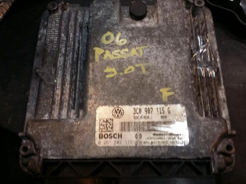 Volkswagen passat engine brain box electronic control module; 2.0l, thru vin 0