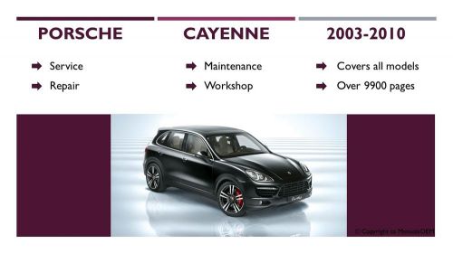 Porsche cayenne service repair workshop manual: 2003-2008