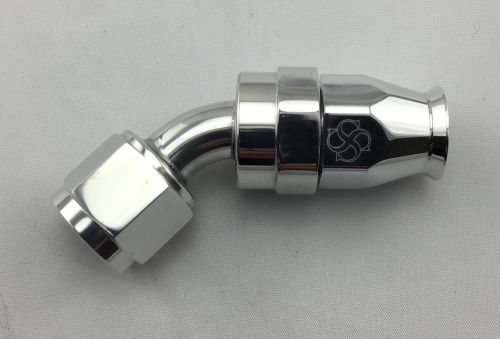 W41p -6an / 45 degree hose end / reusable /swivel 6 an fitting -6 polished