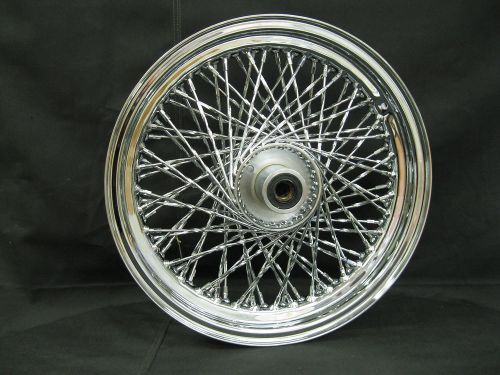 Chrome ultima 80 twisted spoke 16x3&#034; front wheel for 1984-1999 fxst and fxdwg