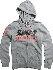 Shift stockade mens zip up fleece hoody heather graphite/gray/black