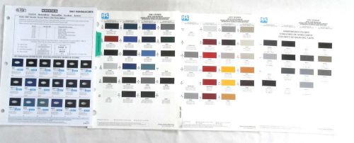 2001 honda  dupont and ppg   color paint chip charts all models original