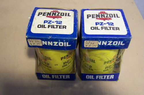 Vintage nos lot of 2 pennzoil pz-12 oil filters