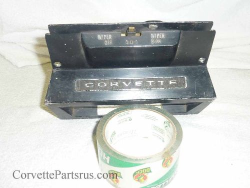 1968-1969-1970 1971 corvette center console wiper washer plate bezel 6491649 012