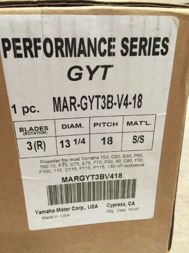 Yamaha performance series gyt propeller 13 1/4&#034; x 18&#034; pitch three blade rh