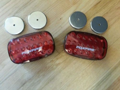 2 msf262m-red foxfire portable led emergency warning light 90 lb magnet mounts
