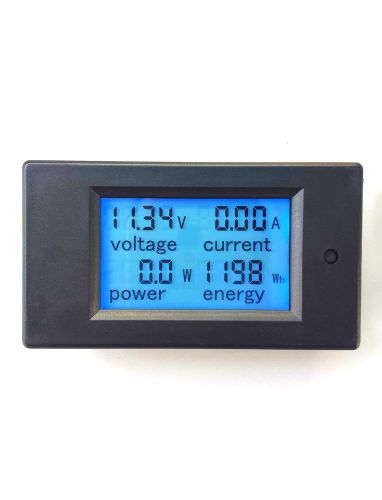 Dc 6.5~100v 50a 4 in 1 lcd digital combo panel meter volt amp power watt hour