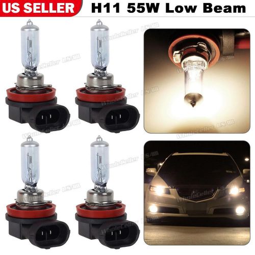 2pairs headlight low beam h11 dot compliant halogen bulb for chevrolet