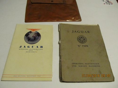 Jaguar xke series i owners manual with distributors/dealers manual and pouch
