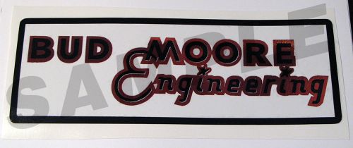 Bud moore engineering sticker decal 9 3/4&#034; x 3 1/4&#034;  scca-trans am racing-nascar