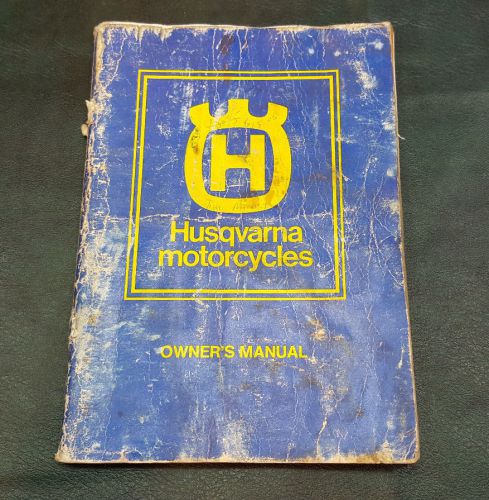 Vintage original husqvarna motorcycle motorcycles owners manual guide book