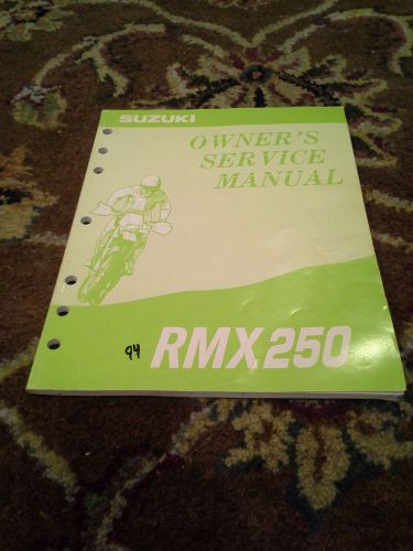 Oem 1994 suzuki motorcycle owners &amp; service manual - rmx250 motorcycles