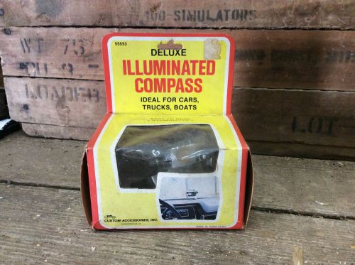 Vintage deluxe car compass accessory-original box-l@@k-6