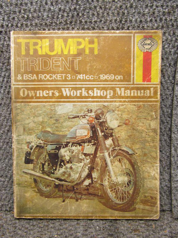 Triumph trident and bsa rocket3 741cc 1969 on owners workshop manual 133 page
