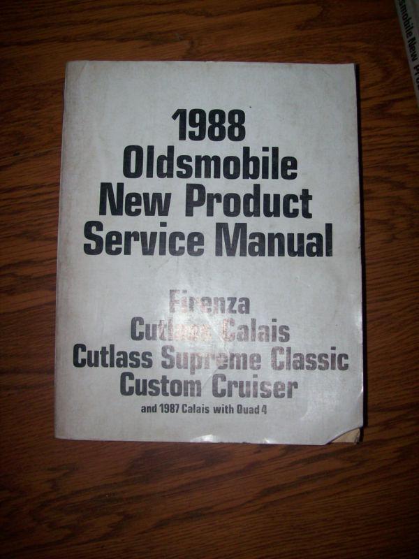 1988 oldsmobile new product service firenza cutlass calais  shop manual original