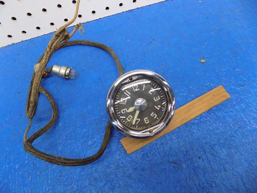 1951 pontiac chieftain dash clock 6 volt w/ harness