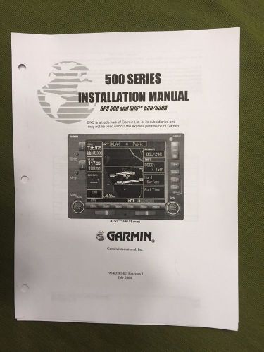 Garmin 500 series installation manual gps 500 and gns 530/530a