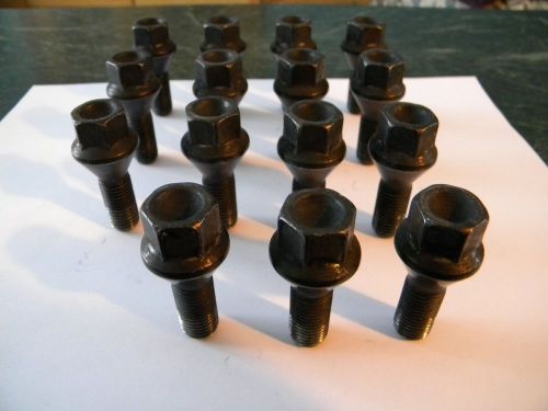 15 lug bolts studs black oem  bmw - excellent condition!
