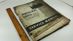 Dana 8500 spicer transmission service manual book truck 12 16 speed vintage