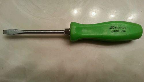 Snap-on tools sdd4 green handle 1/4" flat screwdriver great shape!  u.s.a