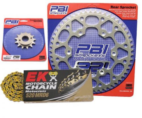 Pbi mrd yellow 12-46 chain/sprocket kit for honda xr250r 1984-1985