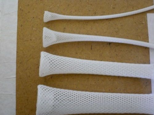 3/8 braided expandable sleeving white techflex 25ft