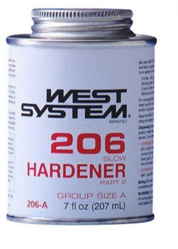 New genuine west system 206-a hardener for epoxy slow hardener 7 fl. oz.