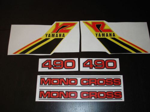 1984 yamaha yz 490 complete decal set ahrma vintage motocross