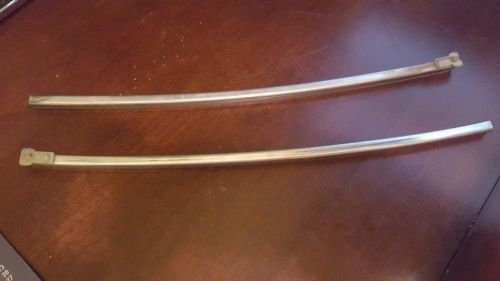 Pair 68-72 nova quarter glass window guides used run channel stainless window
