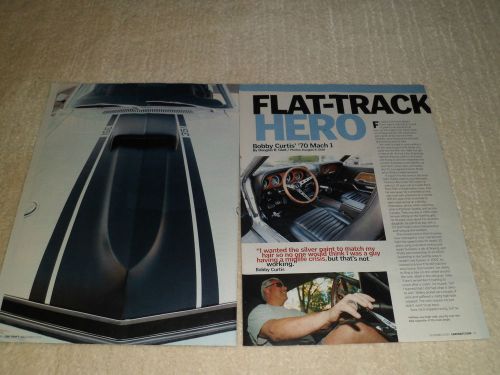 1970 ford mustang mach 1 article / ad