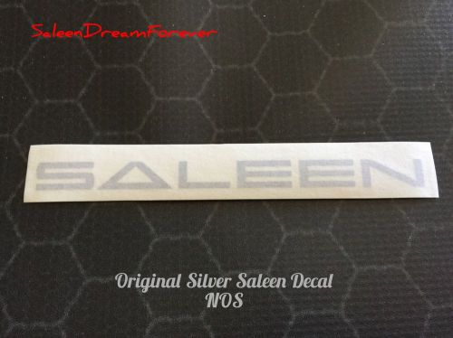 Rare silver saleen sticker decal frm 2000 ford mustang s281 s351 gt cobra svt