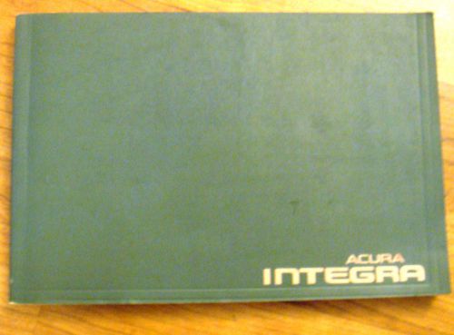 94 acura integra 3dr hatch owners manual oem instruction book