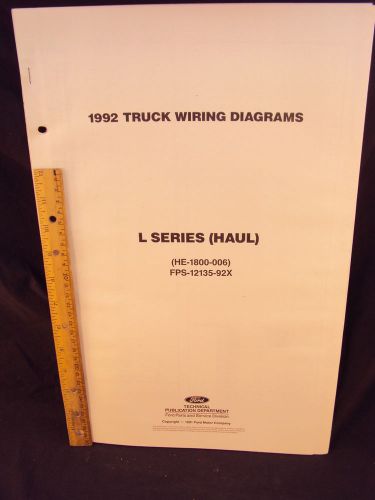 1992 92 ford l series electrical wiring diagrams manual