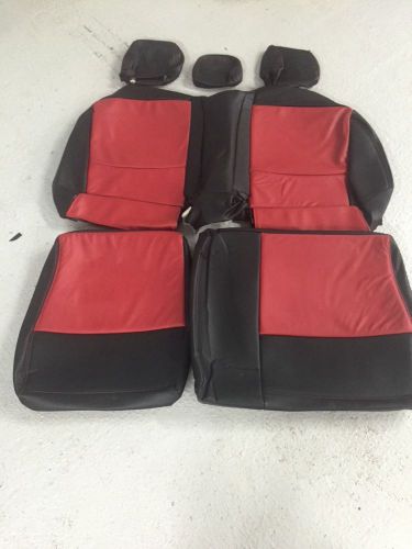 2012-2015 subaru impreza 2 tone black w/ red combo katzkin leather kit