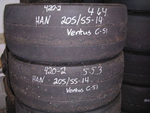 420-2 usdrrt hankook used dot road race tires 205x55-14 c51