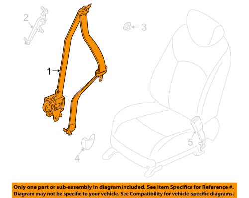 Infiniti nissan oem 09-13 fx50 front seat belt-belt &amp; retractor right 868841ca8c