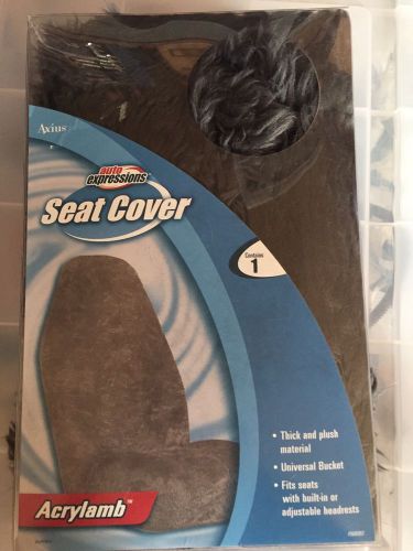 New Axius Auto Expressions Charcoal Gray Acrylamb Universal Bucket Seat Cover, US $14.99, image 1