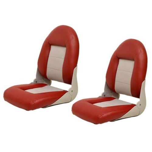 New star 75115gr-s red gray marine boat boat folding fishing seat chair (pair)