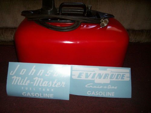Johnson evinrude outboard motor dual line pressure gas fuel tank 6 gal