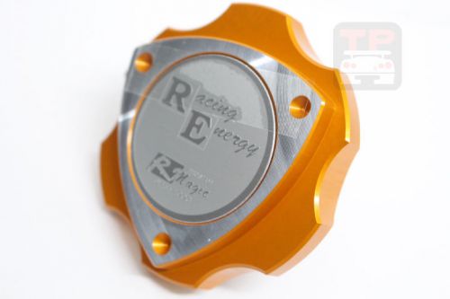 Rm05 r magic oil filler cap rx7 fd3s fc3s rotary engine shape orange rx8 se3p