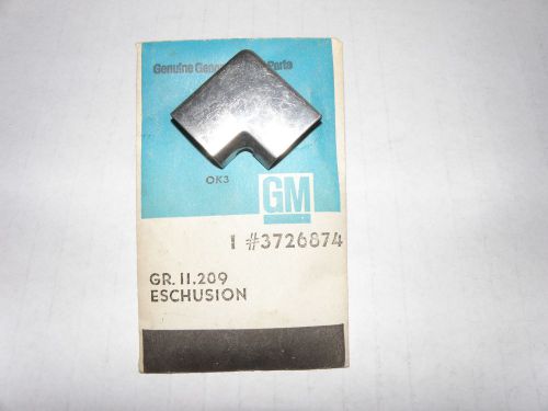 Corvette 56-62 hardtop cornor moulding (eschusion)       new nos oem gm#3726874